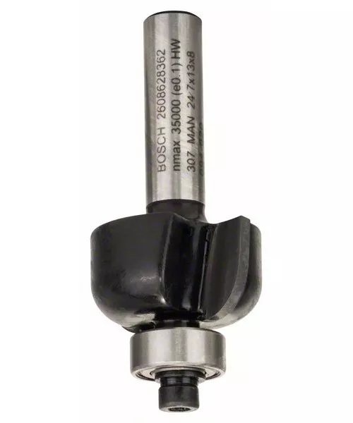 Fraise à canneler à roulement R6 mm, 2 tranchants carbure